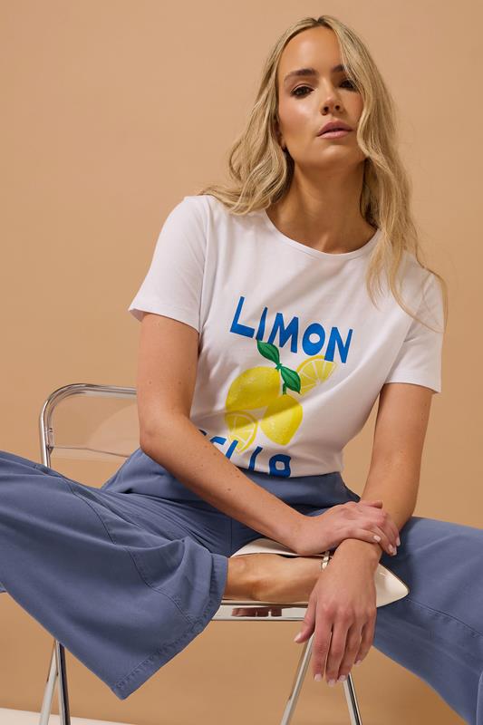 LTS Tall Blue Acid Wash Wide Leg Trousers | Long Tall Sally 6