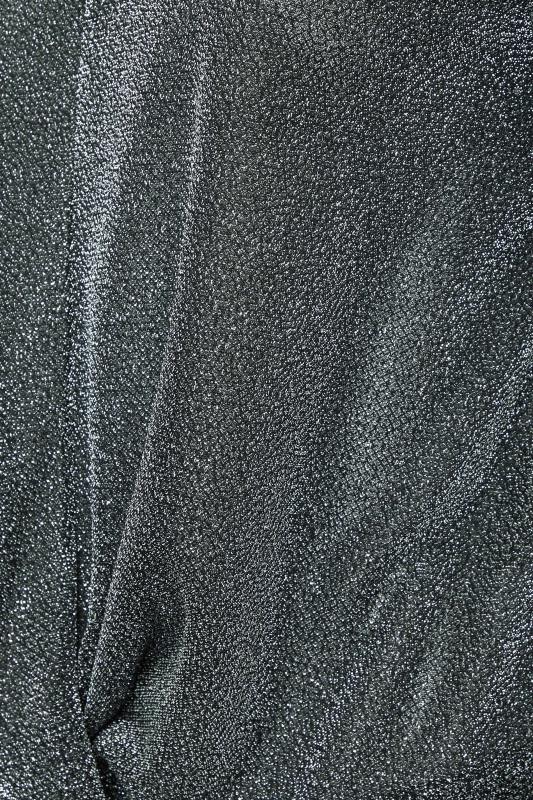 M&Co Black & Silver Angel Sleeve Wrap Top | M&Co  5