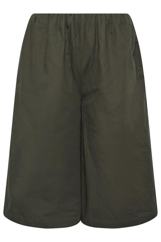 PixieGirl Petite Women's Khaki Green Cotton Poplin Culottes | PixieGirl 5