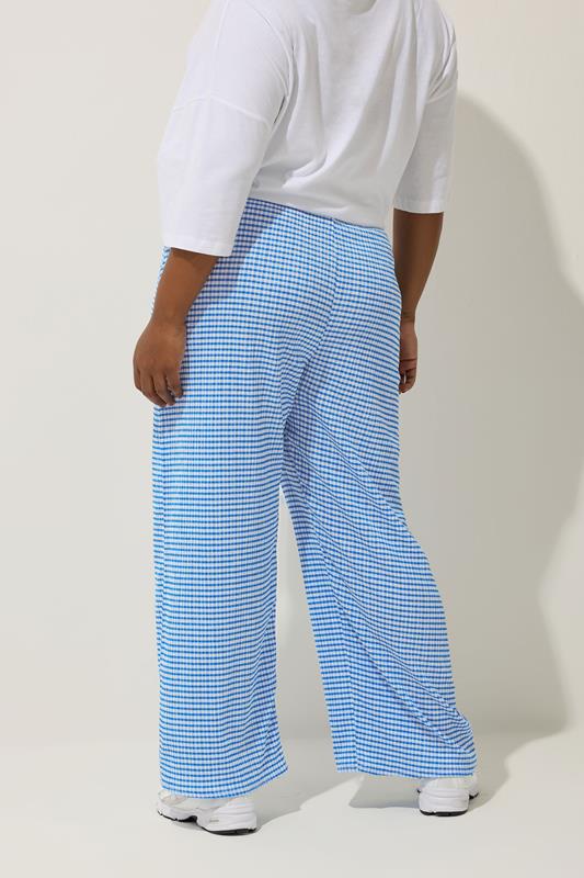 LIMITED COLLECTION Plus Size Gingham Button Front Trousers | Yours Clothing 2