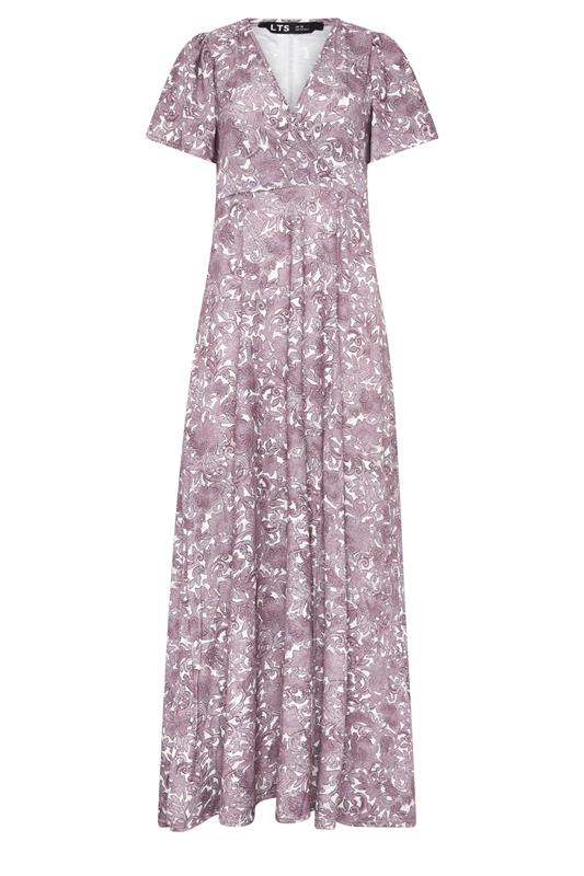 LTS Tall Women's Pink Floral Wrap Maxi Dress | Long Tall Sally 5