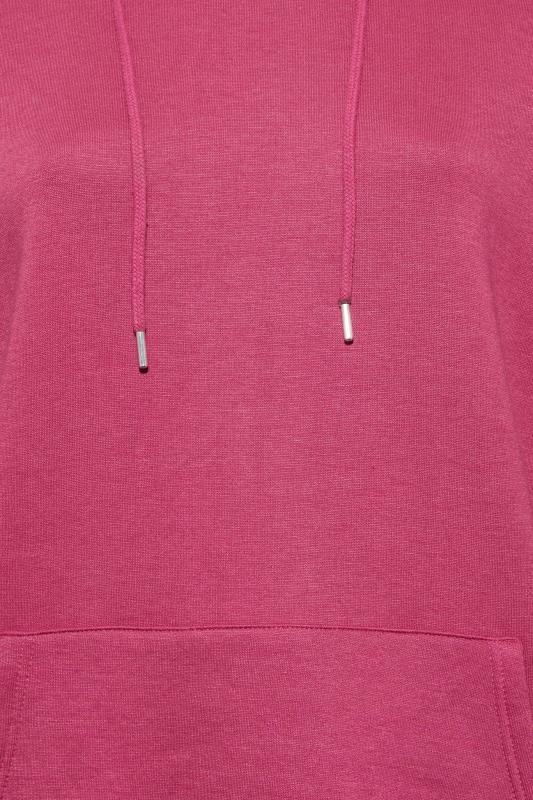 Plus Size Pink Overhead Hoodie | Yours Clothing 5