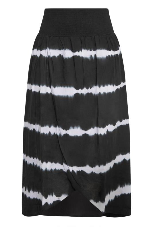 Plus Size Black Tie Dye Maxi Tulip Skirt | Yours Clothing 5