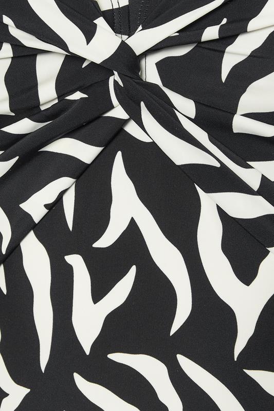 YOURS Plus Size Black Zebra Print Premium Swimsuit | Yours Clothing 6