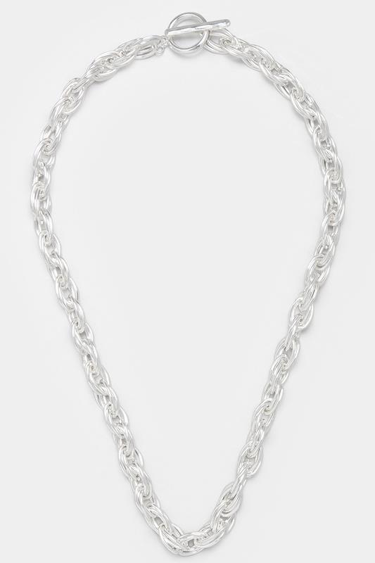 Silver Tone Multi Link Chain Necklace | Yours Clothing 1