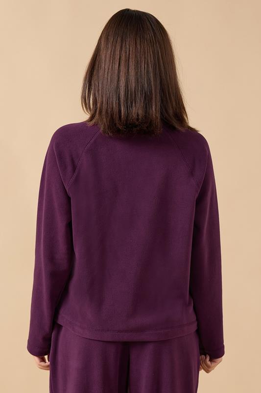 PixieGirl Petite Women's Burgundy Red 'Weekend' Slogan Fleece Lounge Top | PixieGirl 2