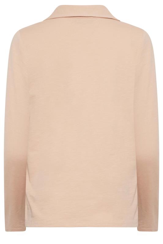 M&Co Blush Pink Collared Long Sleeve Cotton Top | M&Co 7