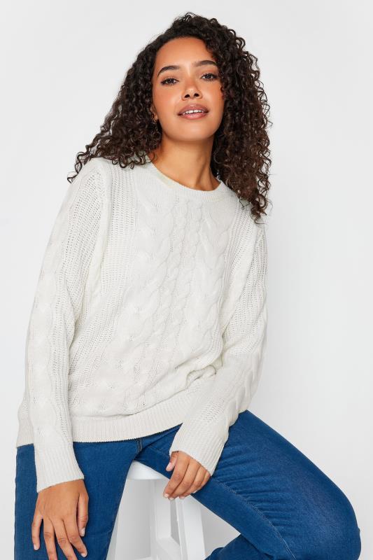 M&Co Ivory White Cable Knit Jumper | M&Co 1