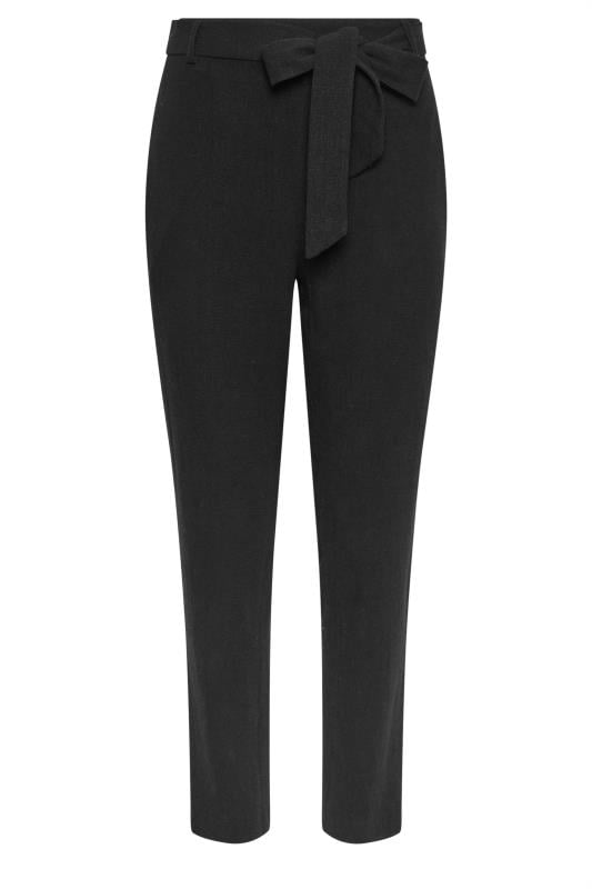 M&Co Black Tie Waist Linen Trousers | M&Co 5
