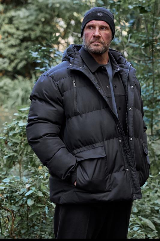 BadRhino Big & Tall Black Hooded Puffer Jacket