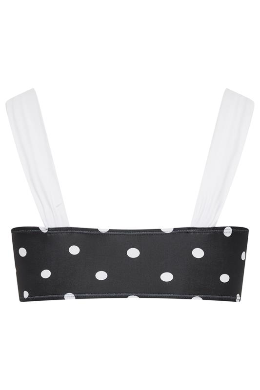 YOURS Plus Size Black Polka Dot Bikini Top | Yours Clothing 6