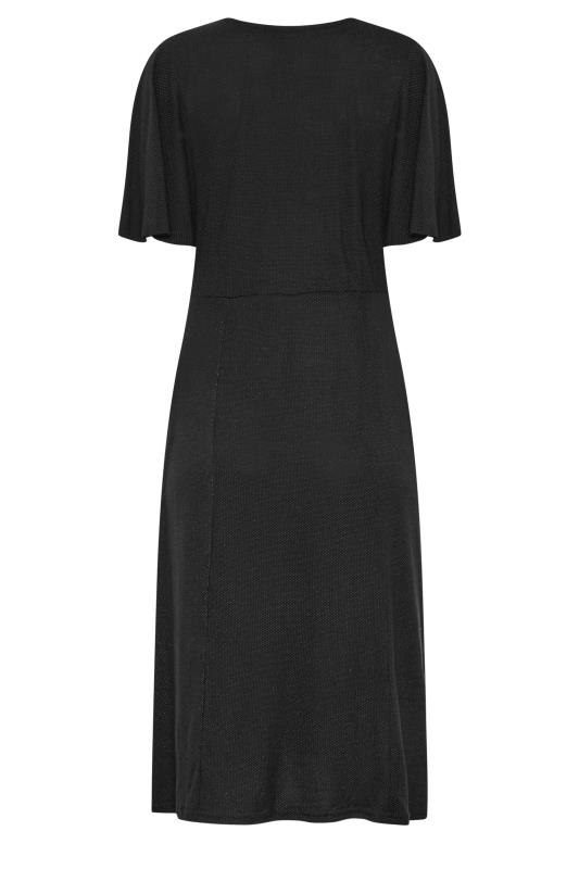 M&Co Black Angel Sleeve Split Hem Midi Dress | M&Co 7