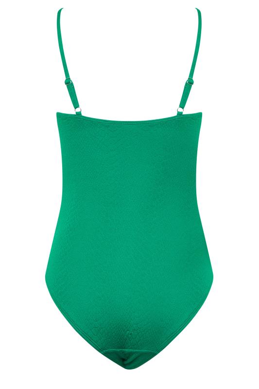 LTS Tall Dark Green Textured Swimsuit | Long Tall Sally  8