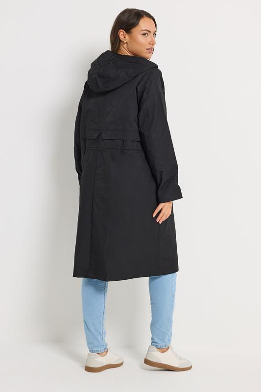 YOURS Plus Size Black Lightweight Longline Jacket | Yours Clothing 2