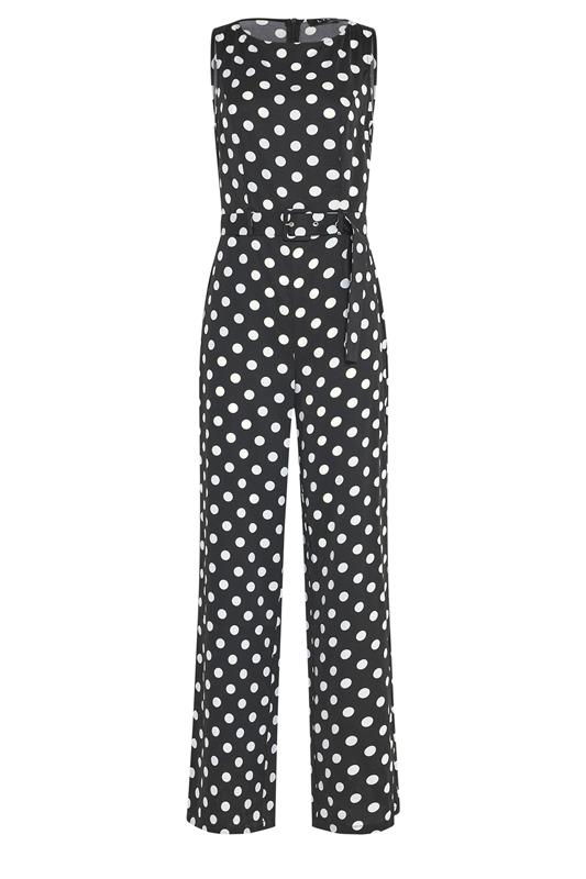 LTS Tall Women's Black Polka Dot Wide Leg Jumpsuit | Long Tall Sally 5