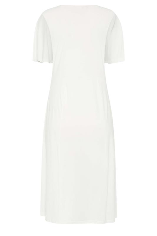 M&Co White Angel Sleeve Split Hem Midi Dress | M&Co 7