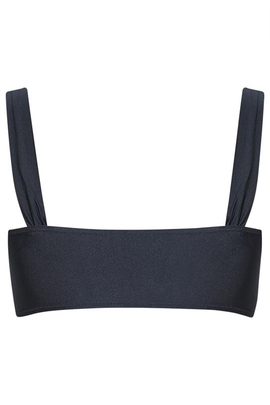 YOURS Plus Size Navy Blue Flower Detail Bikini Top | Yours Clothing 8