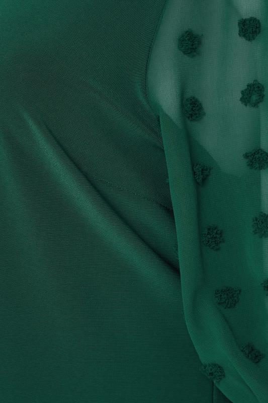 M&Co Dark Green Dobby Short Sleeve Blouse | M&Co  5