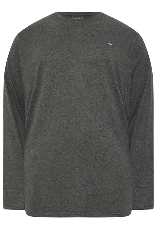 BadRhino Big & Tall Charcoal Grey Extra Long Long Sleeve T-Shirt