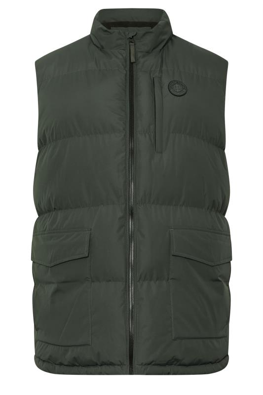BadRhino Big & Tall Dark Green Zip Through Gilet | BadRhino 6