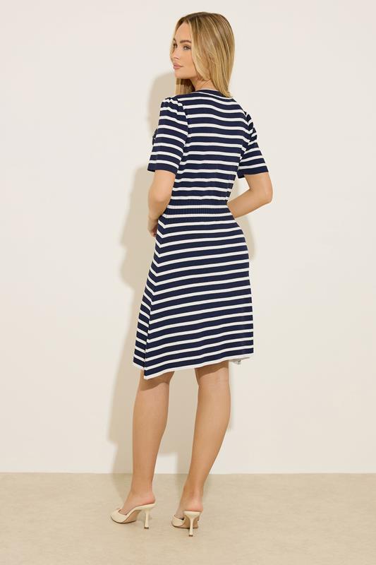STAR Navy Blue Stripe Knitted Dress | StarByJM 2