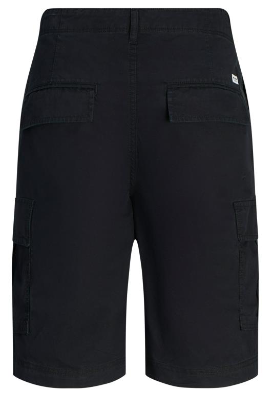 JACK & JONES Big & Tall Black Cargo Shorts | BadRhino 4