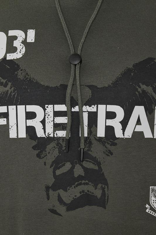 FIRETRAP Big & Tall Khaki Green Hawk Hoodie | BadRhino 5