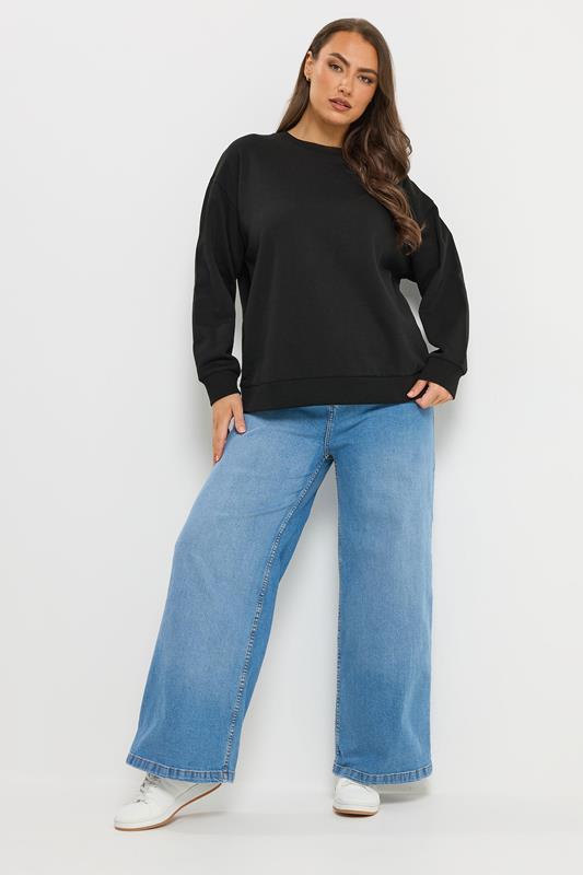 YOURSET Plus Size 2 PACK Black & Pink Sweatshirts | Yours Clothing 5