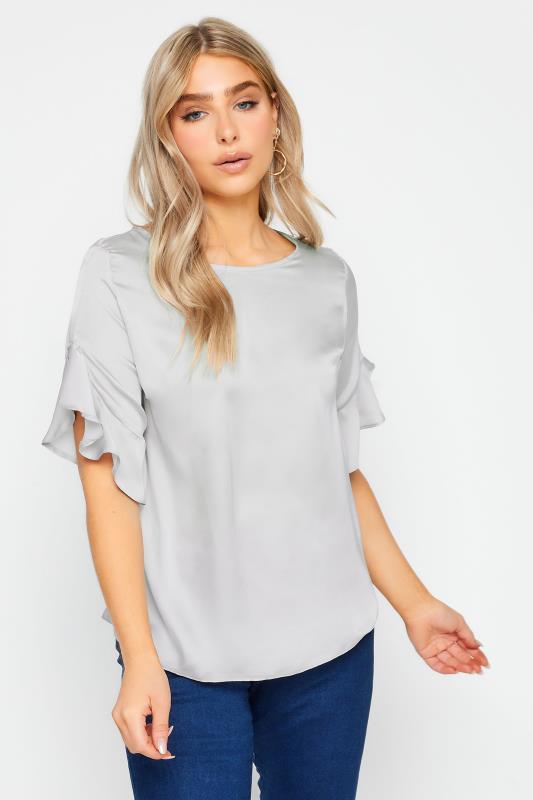 M&Co Grey Frill Sleeve Blouse | M&Co