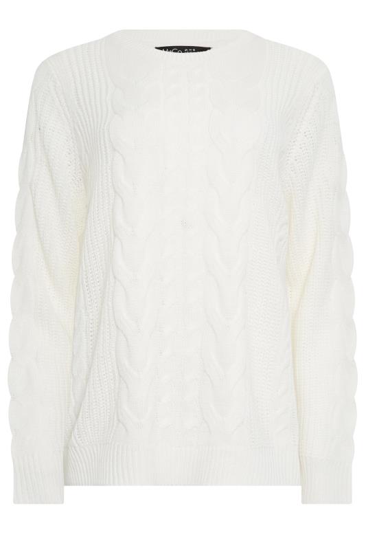M&Co Ivory White Cable Knit Jumper | M&Co 5