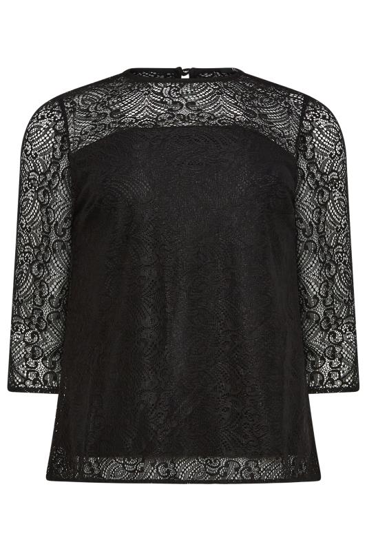 M&Co Black Long Sleeve Lace Blouse | M&Co  6