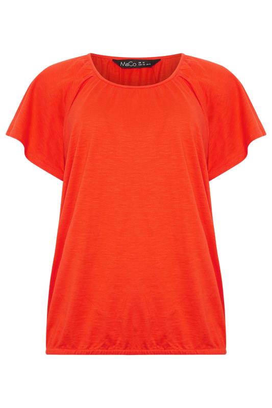 M&Co Tangerine Orange Cotton Boho Top | M&Co 5