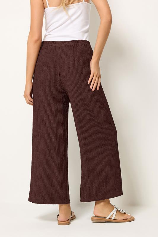 M&Co Rust Brown Wide Leg Cropped Trousers | M&Co 2