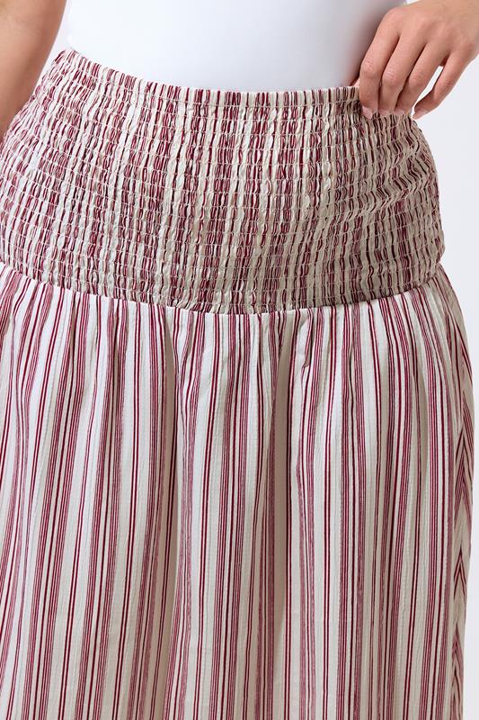 LIMITED COLLECTION Plus Size Red & White Stripe Maxi Skirt | Yours Clothing 4