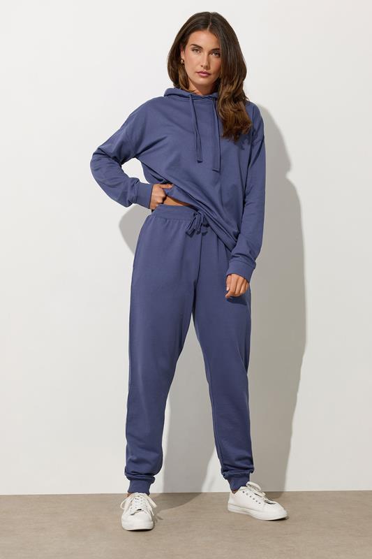  LTS Tall Blue Jersey Drawcord Cuffed Joggers