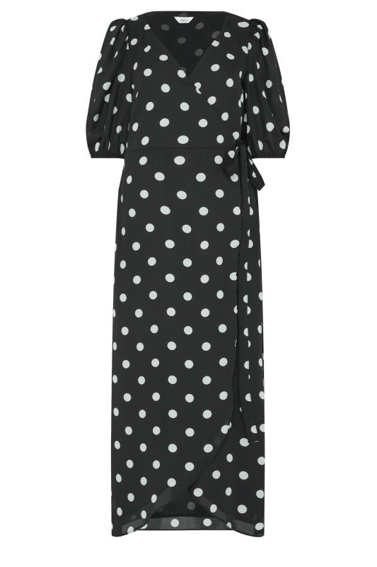 M&Co Black Polka Dot Wrap Dress | M&Co  6