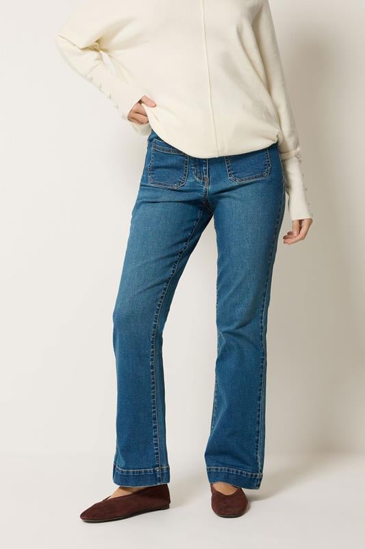  M&Co Blue Front Pocket Flare Jeans