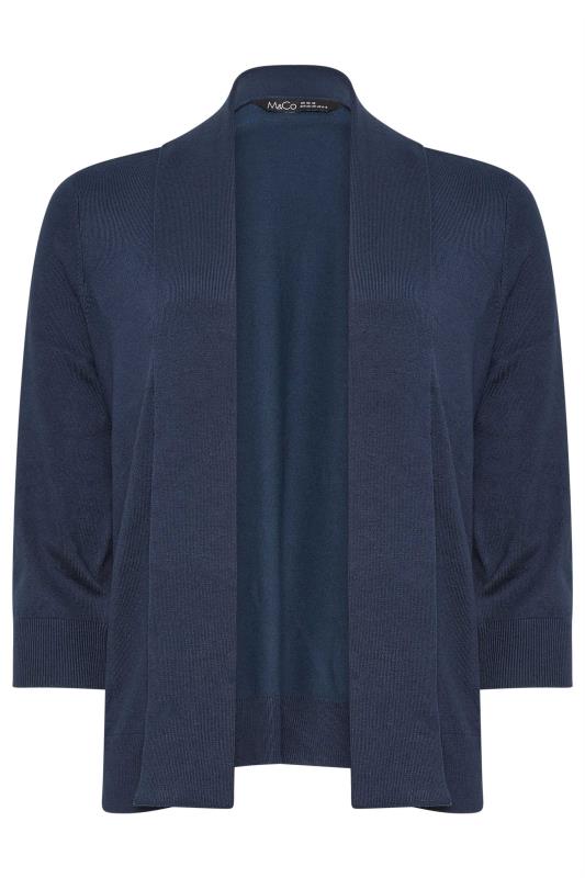M&Co Navy Blue Shawl Collar Cardigan | M&Co 5