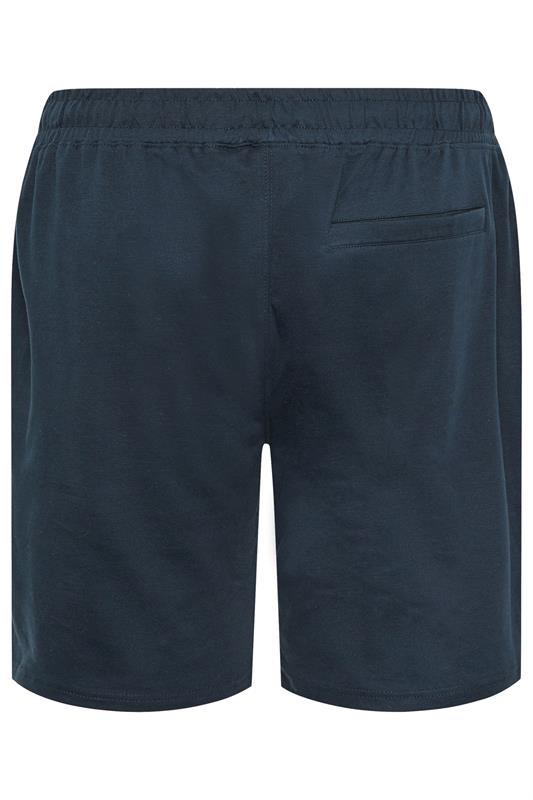 D555 Big & Tall Navy Blue Elasticated Waist Shorts | BadRhino 4