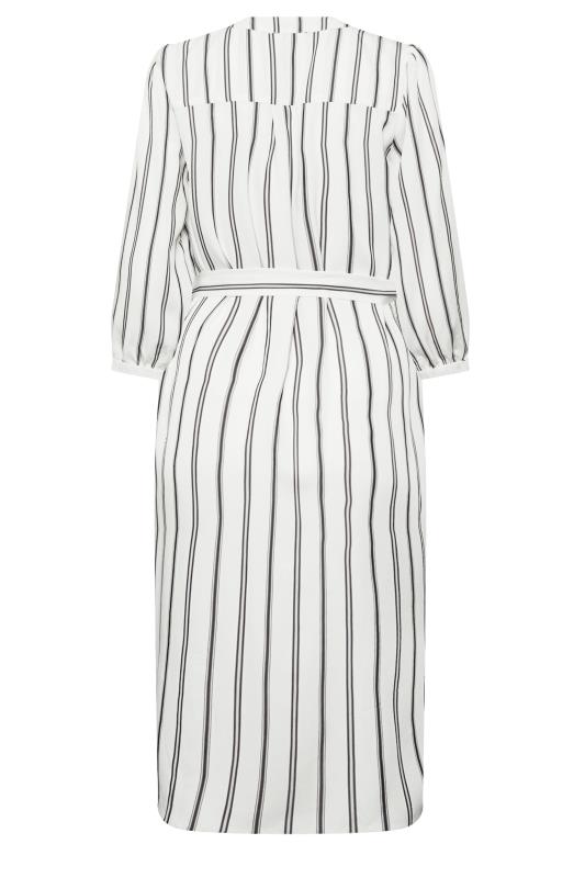 M&Co White Stripe Print Tie Waist Tunic Dress | M&Co 7