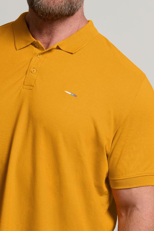 BadRhino Big & Tall Mustard Yellow Polo Shirt | BadRhino 4