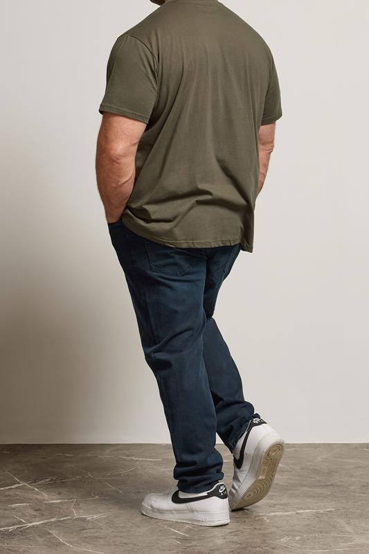 BadRhino Big & Tall Ink Blue Straight Leg Stretch Jeans | BadRhino 2