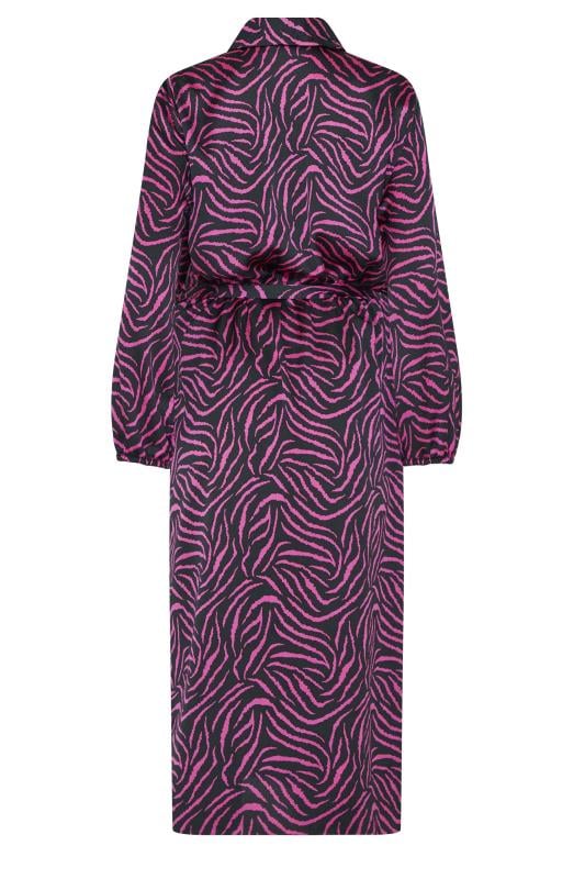 M&Co Black Zebra Print Midi Wrap Dress | M&Co 7