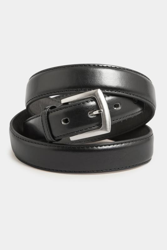 D555 Black Bonded Leather Belt | BadRhino  1