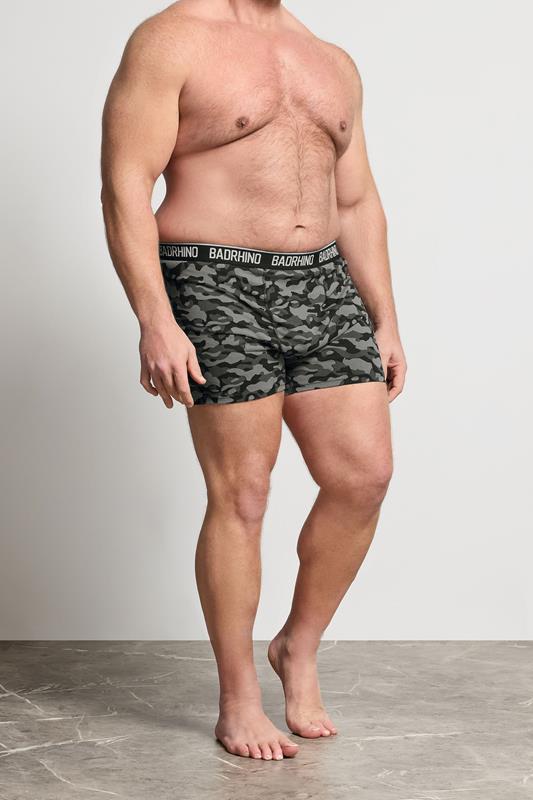 BadRhino Big & Tall 3 PACK Black/Grey/Green Camo Boxers | BadRhino 1