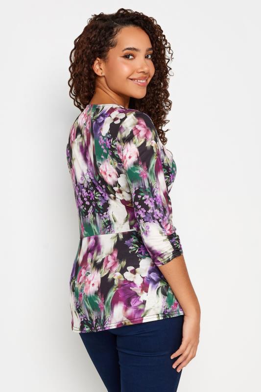 M&Co Ivory Floral Print Twist Front Top 3