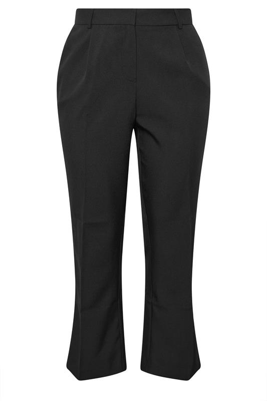 YOURS Plus Size Black Pleat Front Bootcut Trousers | Yours Clothing 5
