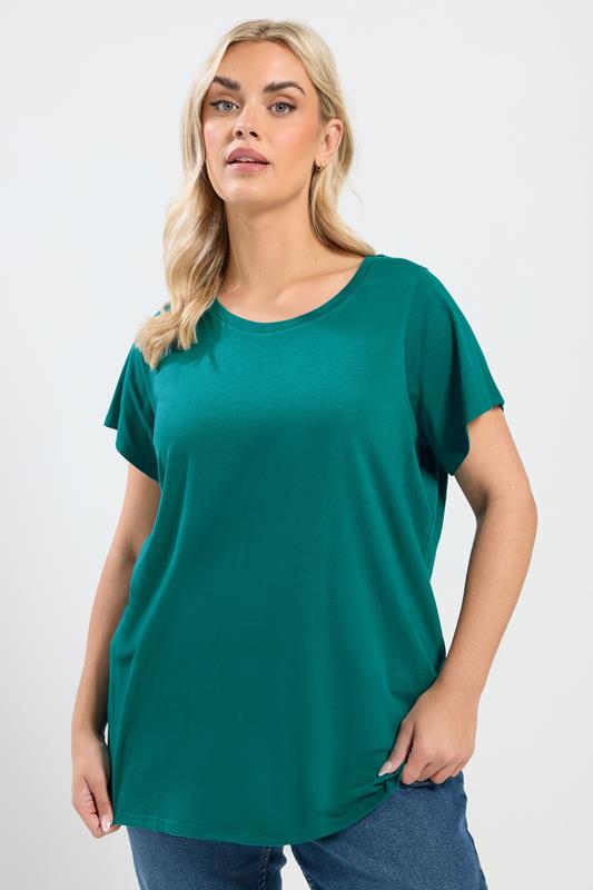 YOURS Plus Size 3 PACK Pink & Green Core T-Shirts | Yours Clothing 2