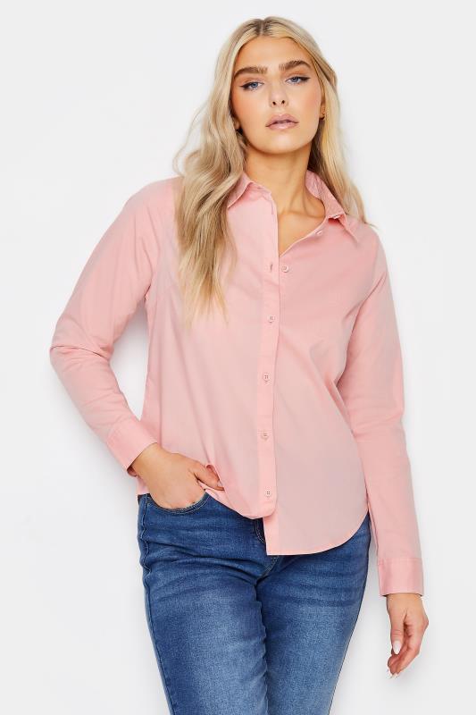 M&Co Pink Cotton Poplin Long Sleeve Shirt | M&Co 1