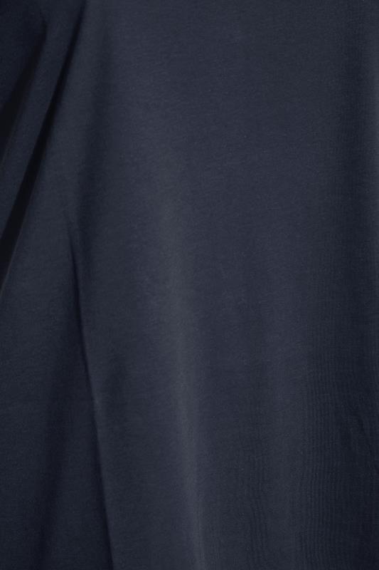 Plus Size Dark Blue Short Sleeve T-Shirt | Yours Clothing 5